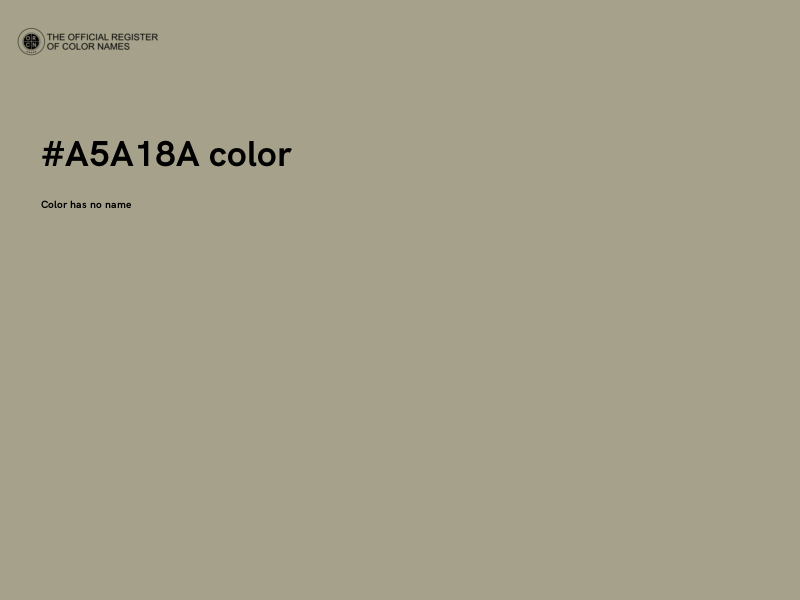 #A5A18A color image