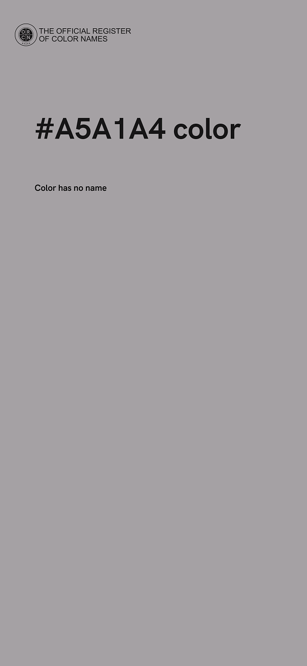 #A5A1A4 color image
