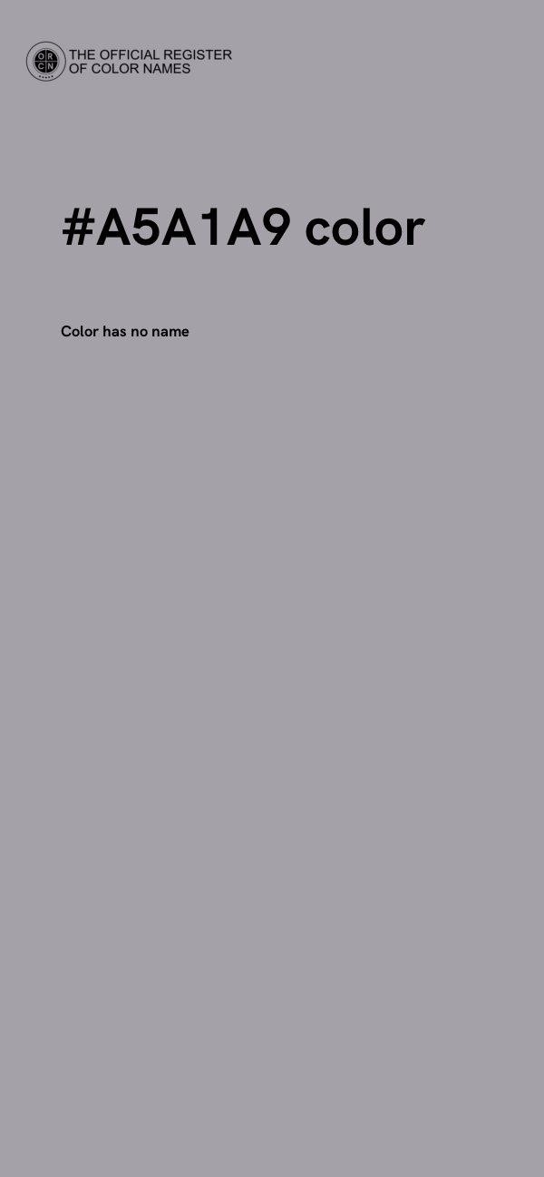 #A5A1A9 color image