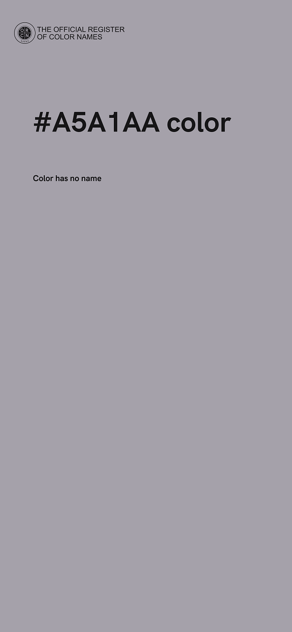 #A5A1AA color image