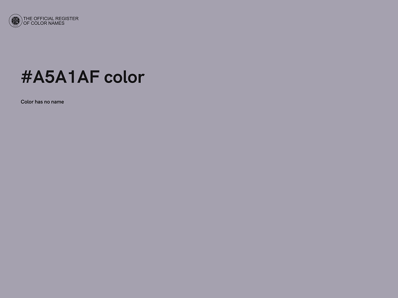 #A5A1AF color image