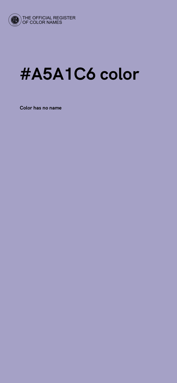#A5A1C6 color image