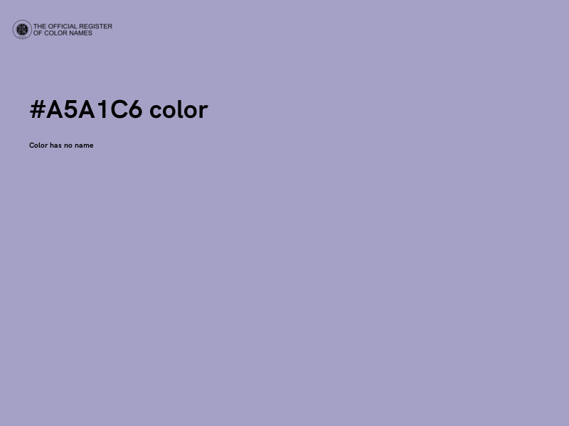 #A5A1C6 color image