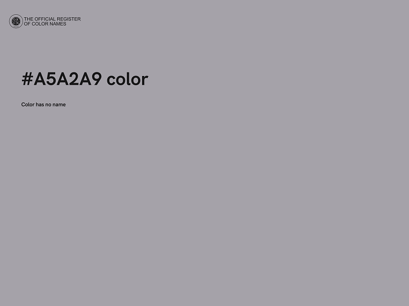 #A5A2A9 color image