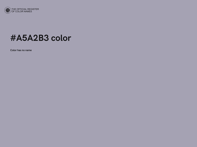 #A5A2B3 color image