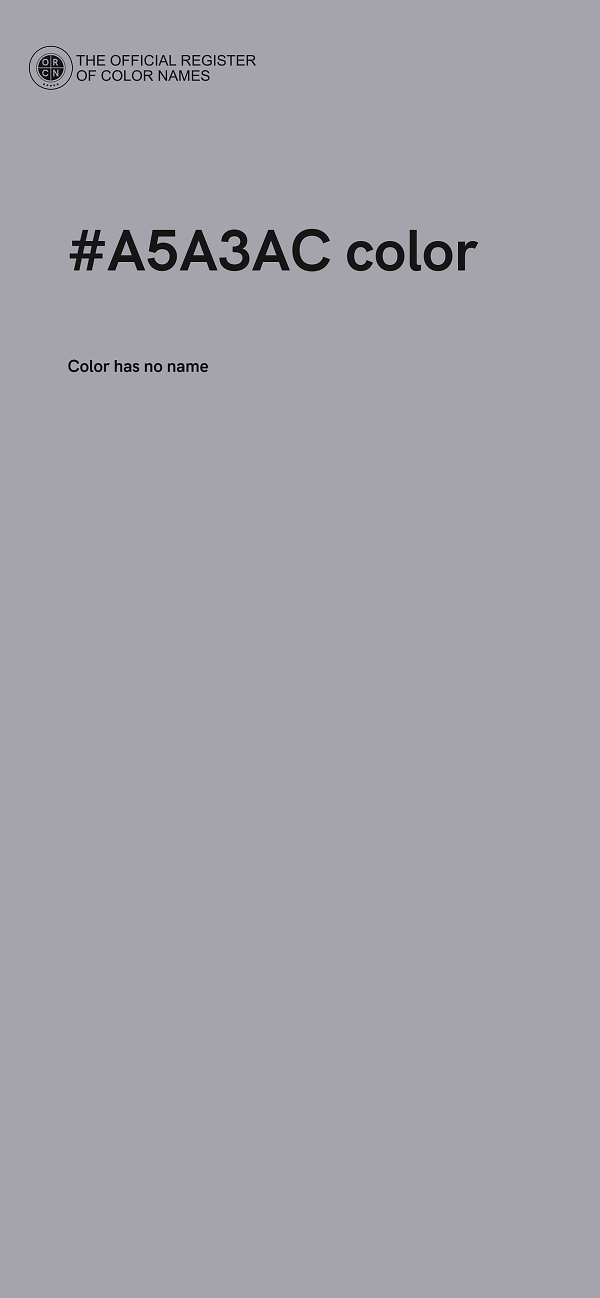 #A5A3AC color image