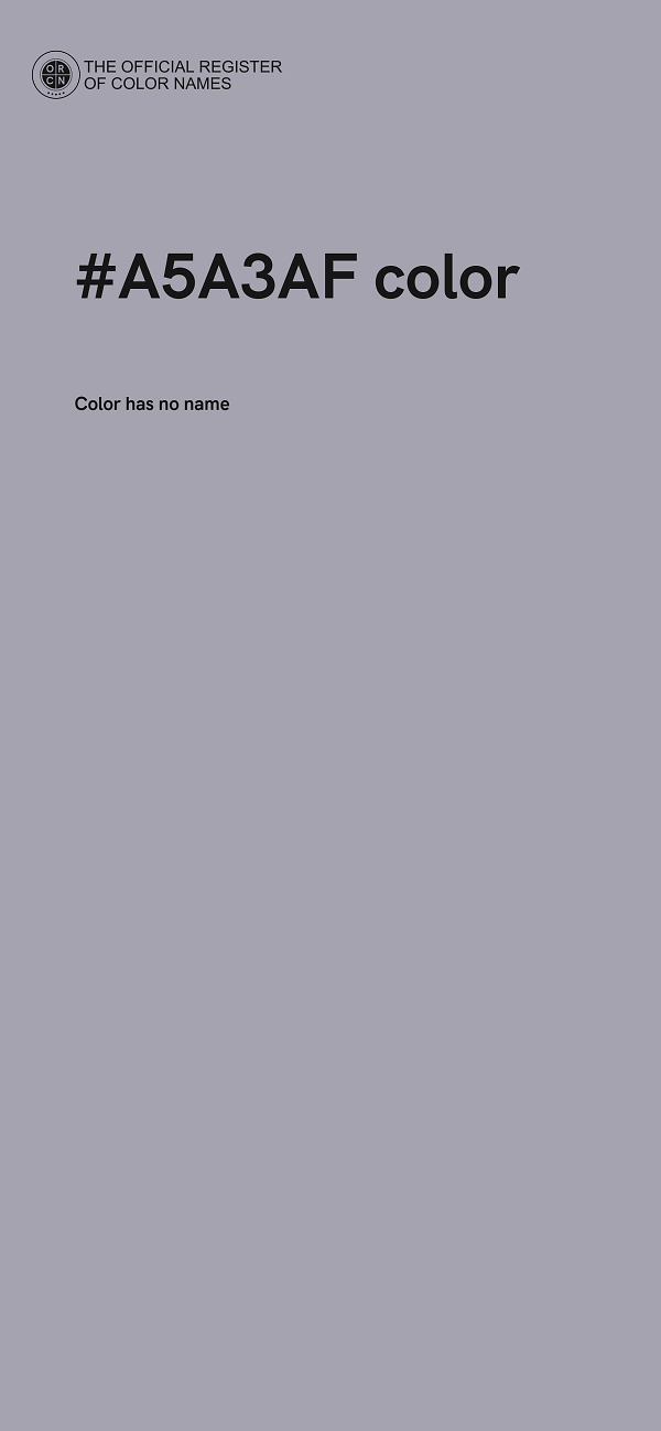 #A5A3AF color image