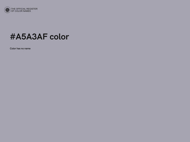 #A5A3AF color image