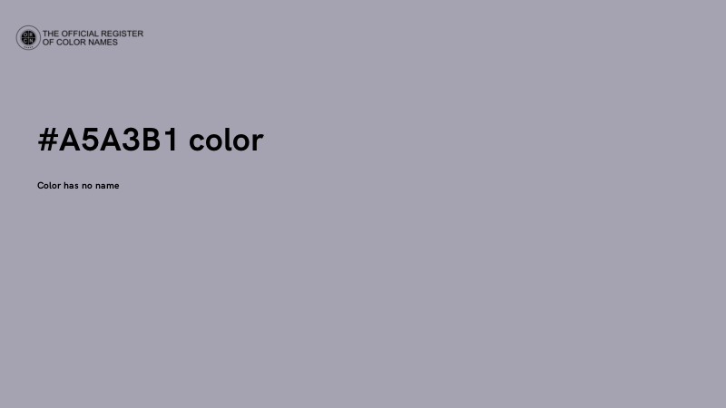 #A5A3B1 color image
