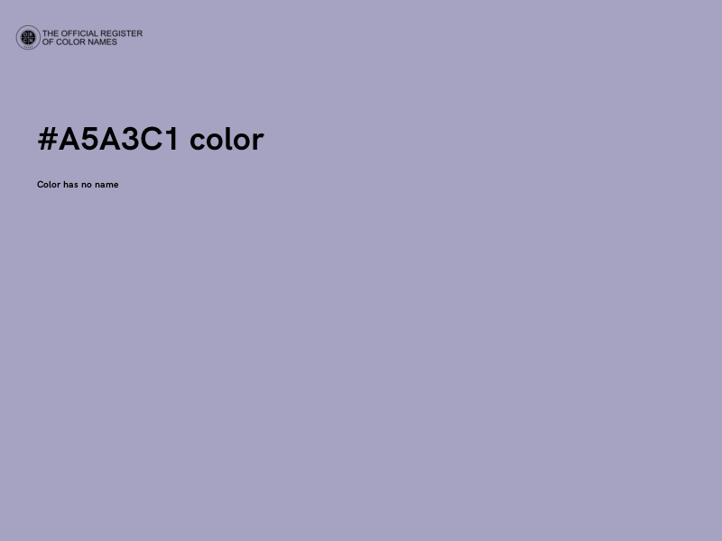 #A5A3C1 color image