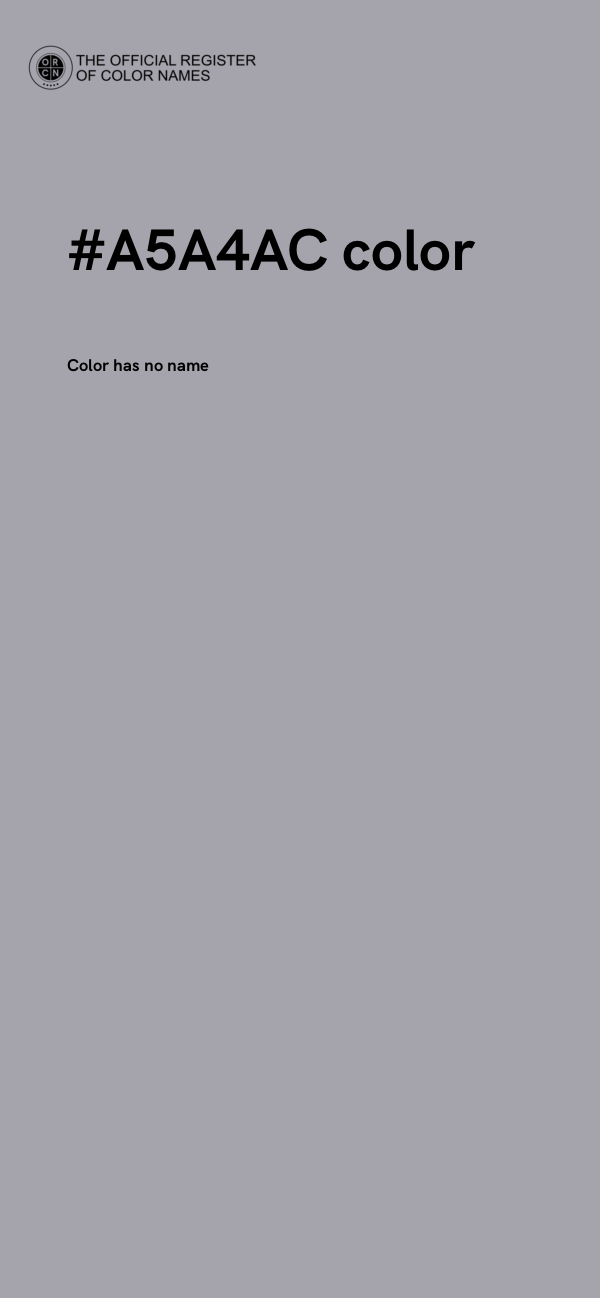#A5A4AC color image