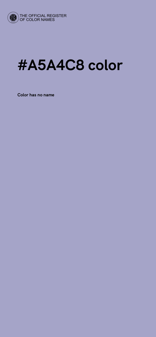#A5A4C8 color image