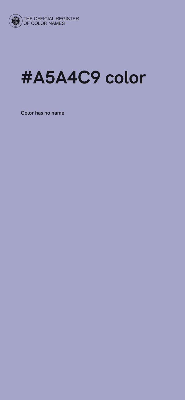 #A5A4C9 color image