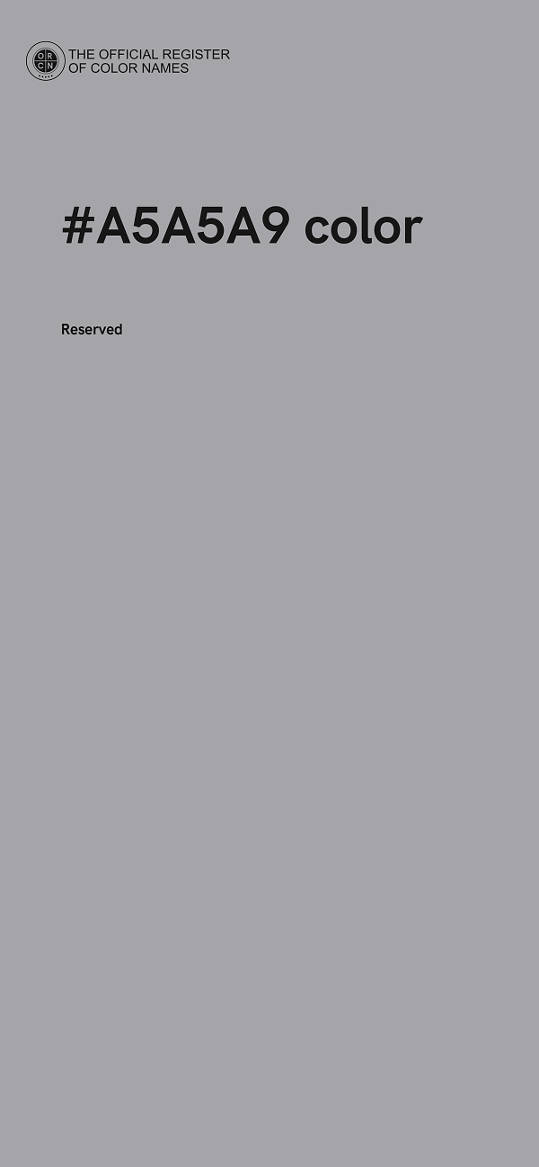 #A5A5A9 color image