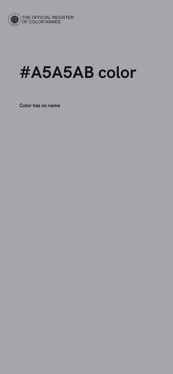 #A5A5AB color image