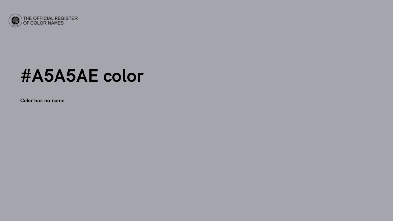#A5A5AE color image