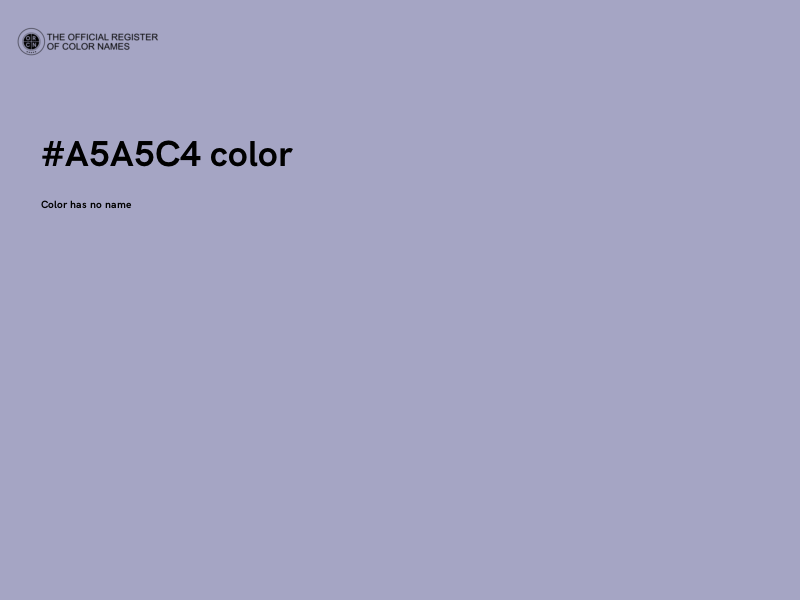 #A5A5C4 color image