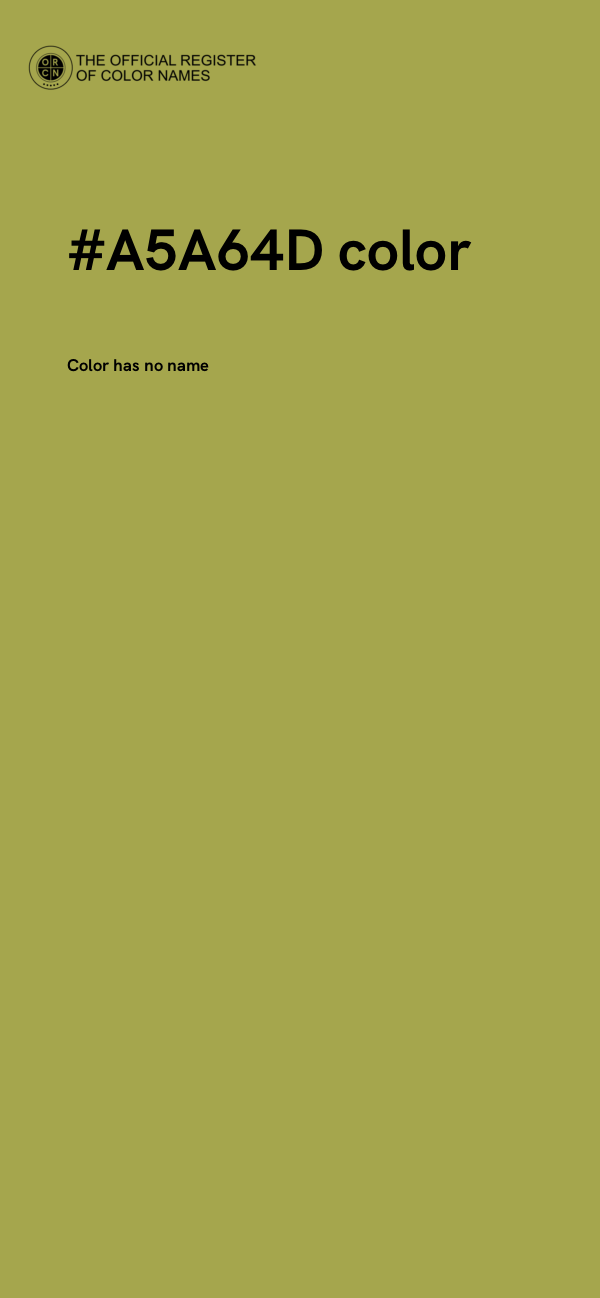 #A5A64D color image