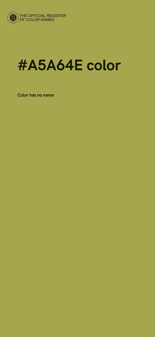 #A5A64E color image