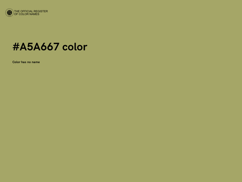 #A5A667 color image