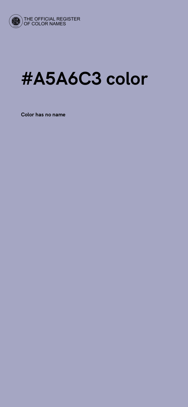#A5A6C3 color image