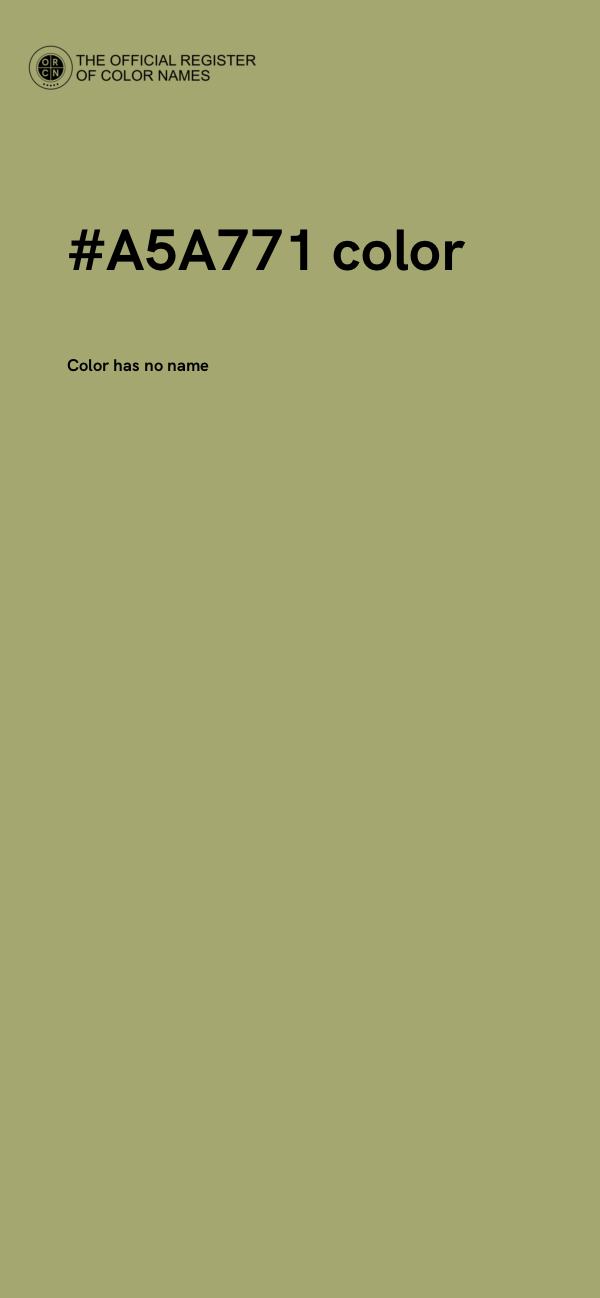 #A5A771 color image