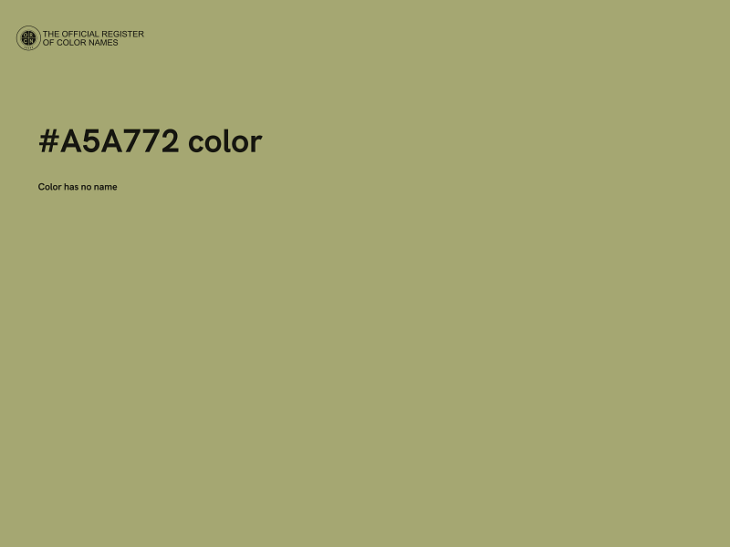 #A5A772 color image