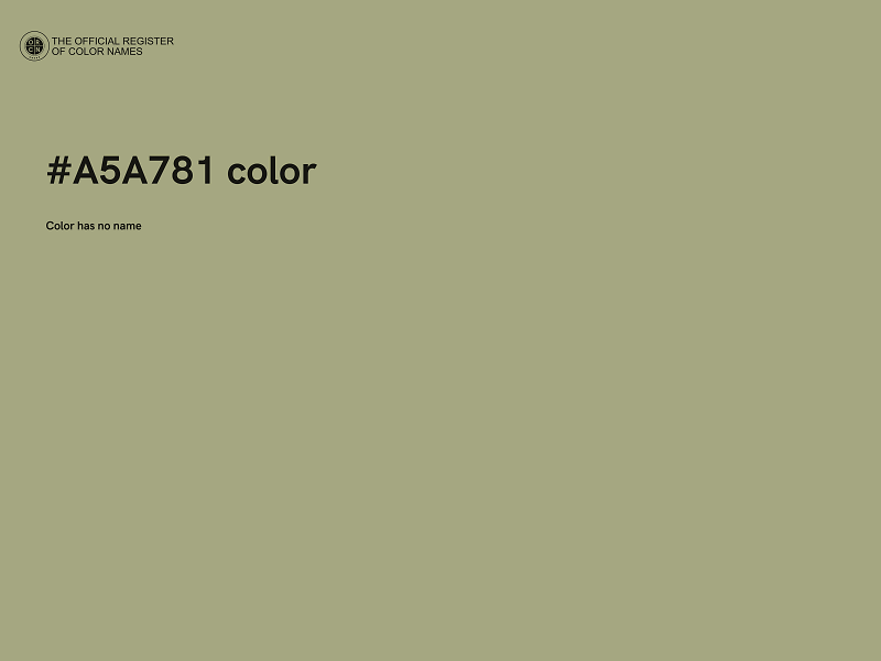 #A5A781 color image