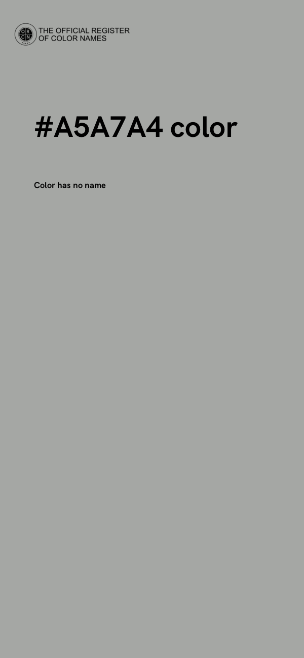 #A5A7A4 color image