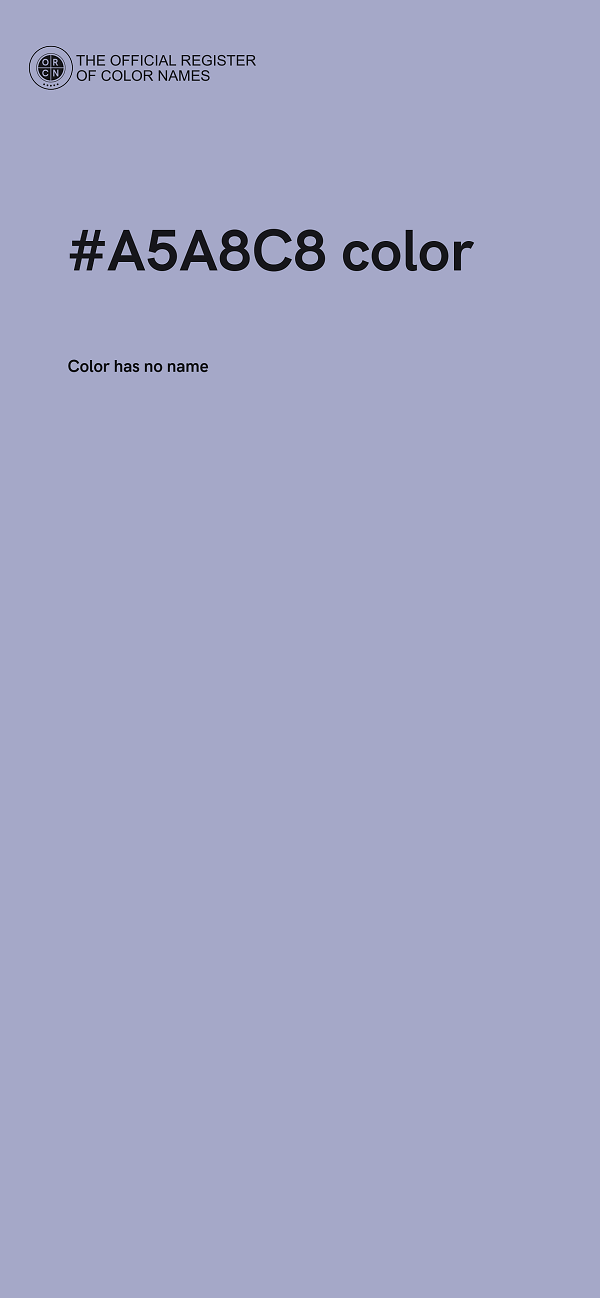 #A5A8C8 color image