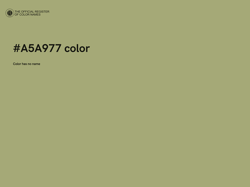 #A5A977 color image