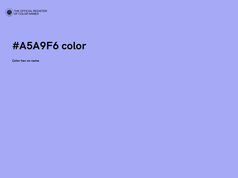 #A5A9F6 color image