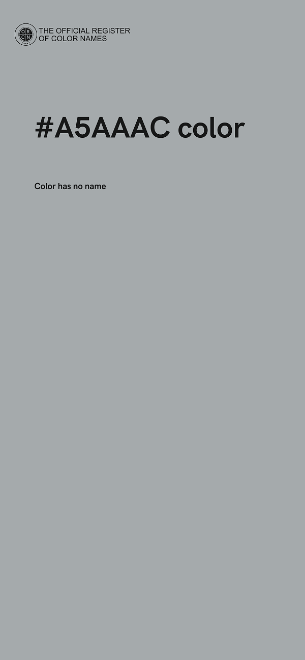 #A5AAAC color image
