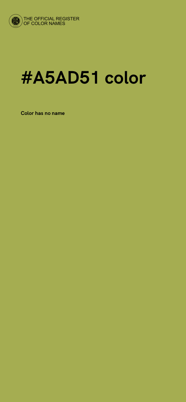 #A5AD51 color image