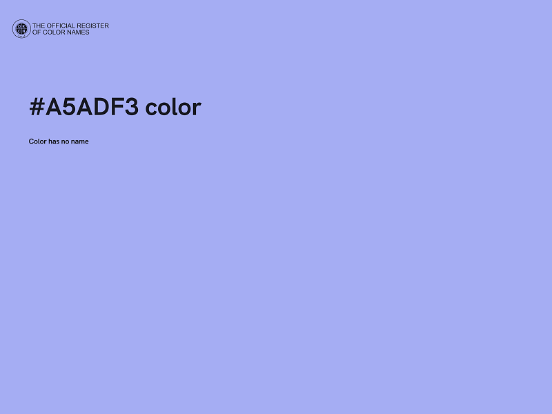 #A5ADF3 color image