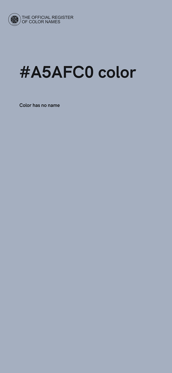 #A5AFC0 color image