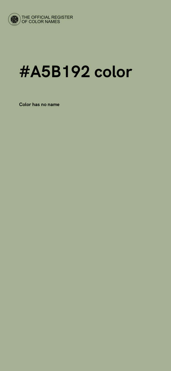 #A5B192 color image