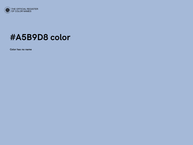 #A5B9D8 color image