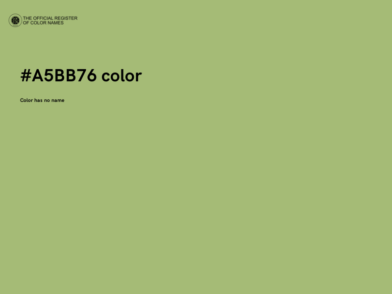 #A5BB76 color image