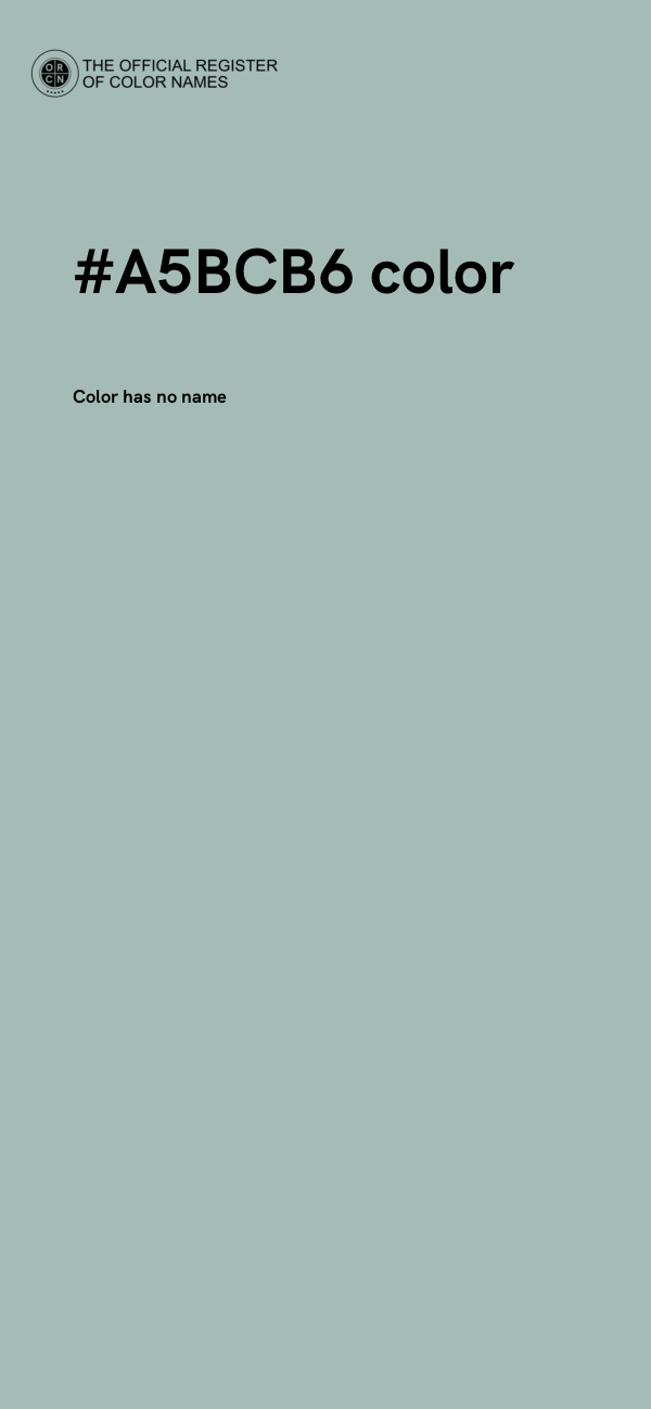 #A5BCB6 color image