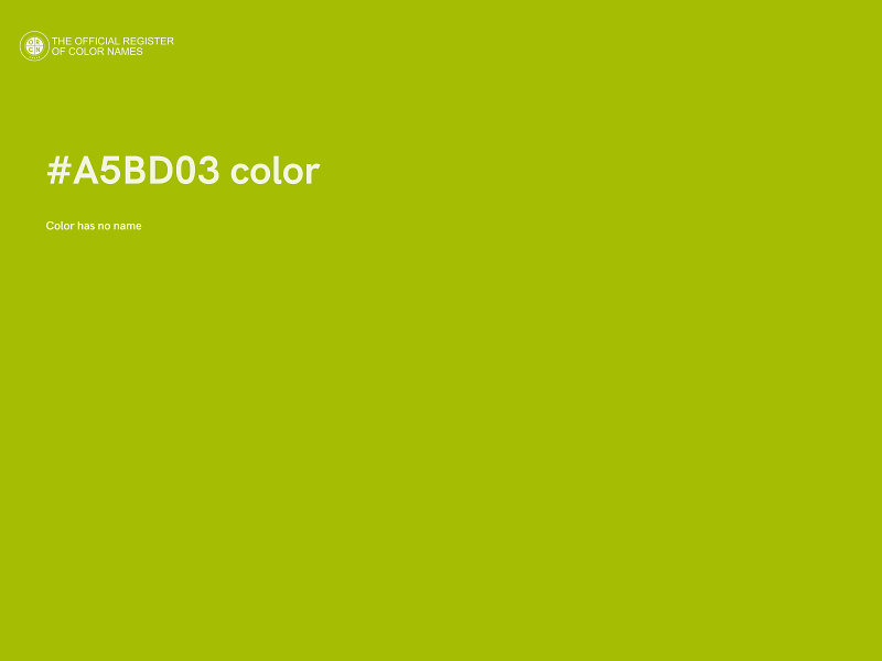 #A5BD03 color image