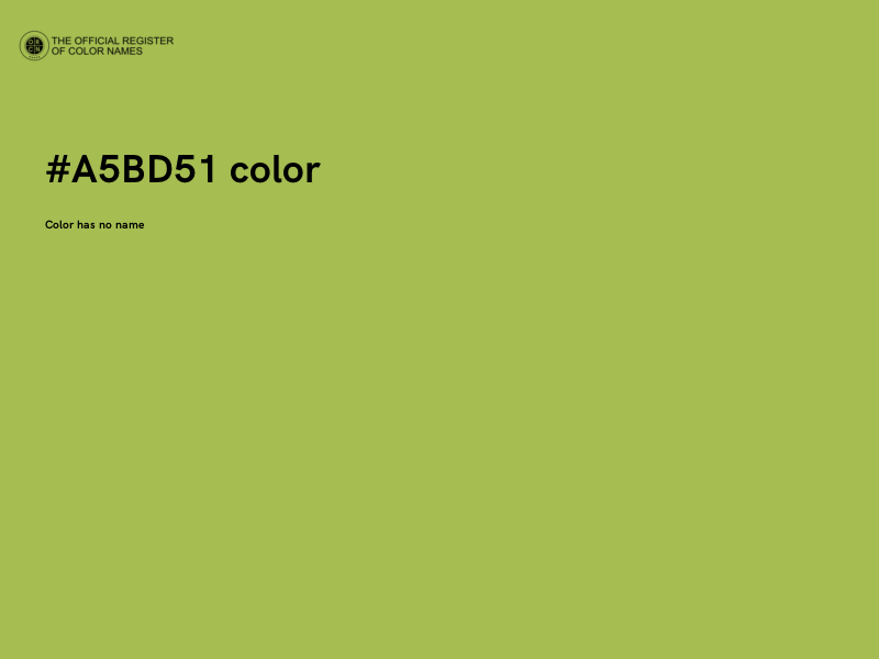 #A5BD51 color image
