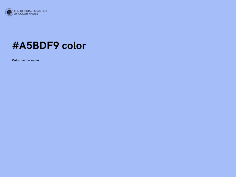 #A5BDF9 color image
