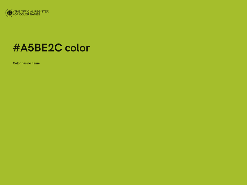 #A5BE2C color image