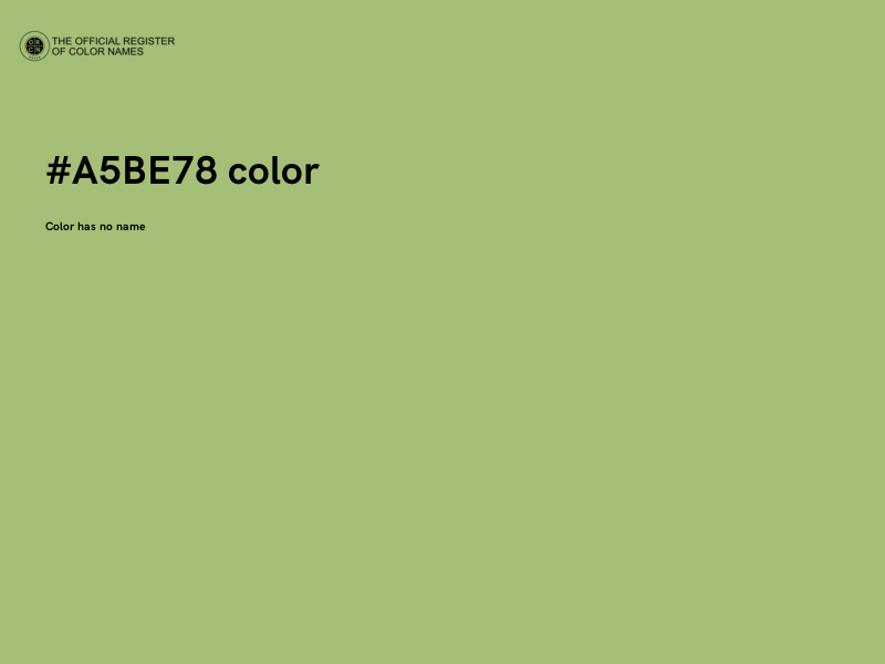 #A5BE78 color image