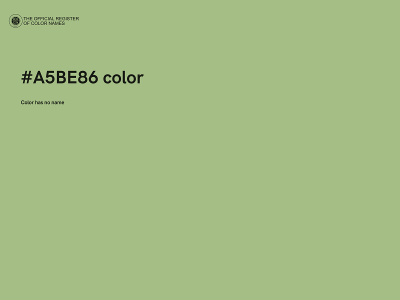 #A5BE86 color image