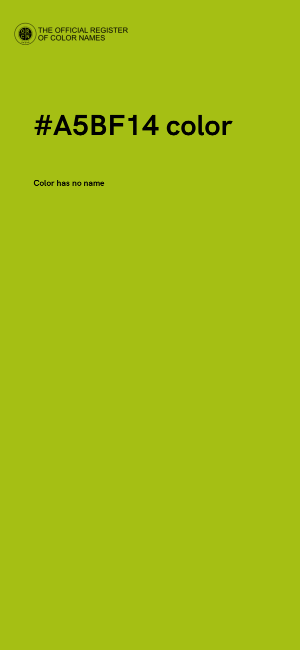 #A5BF14 color image
