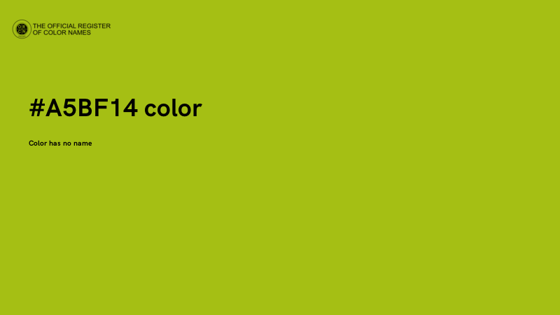 #A5BF14 color image