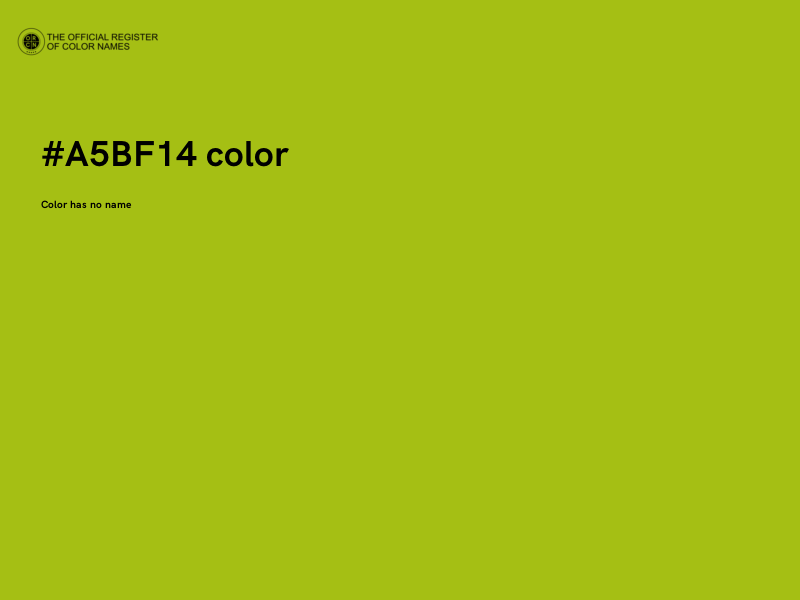 #A5BF14 color image