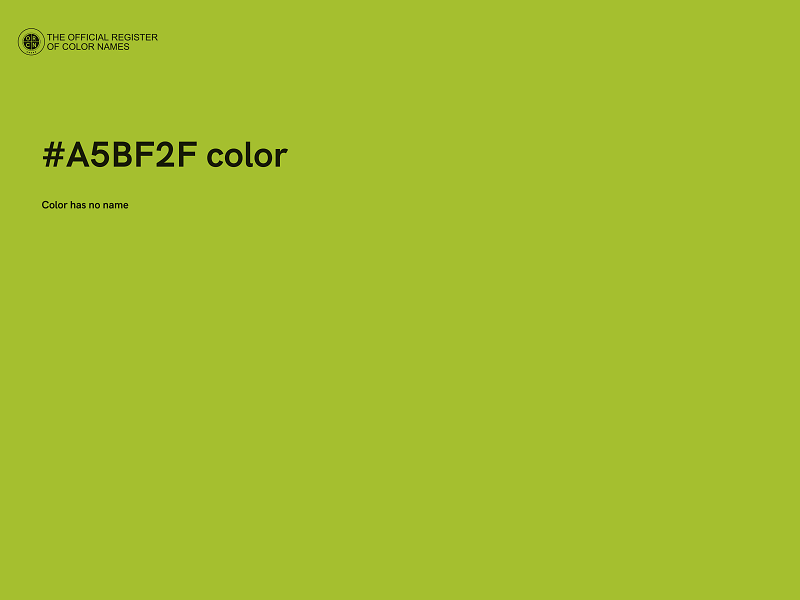 #A5BF2F color image